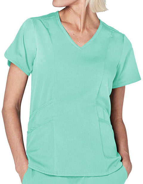ADAR PRO WOMEN'S TAILORED V NECK SCRUB TOP P7002