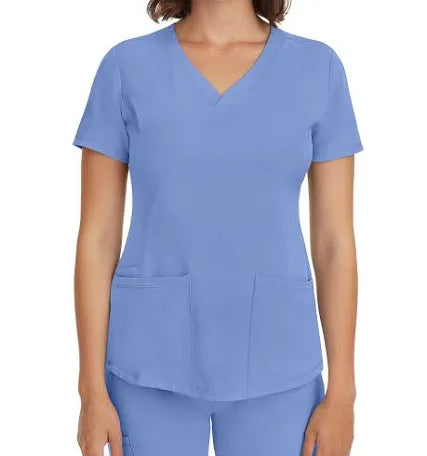 Women's Monica  V-Neck Scrub Top-HH Works by Healing Hands