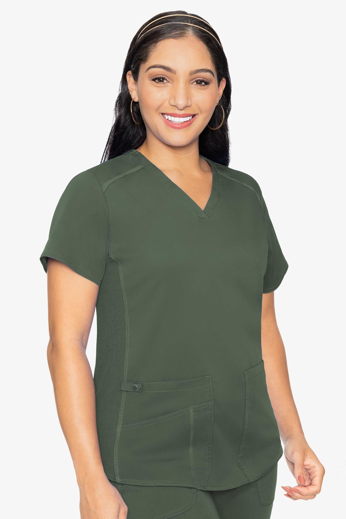 Med Couture Touch Kerri Shirttail Hem V-Neck Top-7459